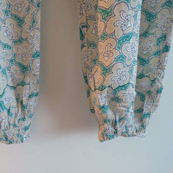 GILLIA HAWAII Floral Print Pull On Pants Festival Summer Boho Bohemian - Size M - Picture 11 of 14